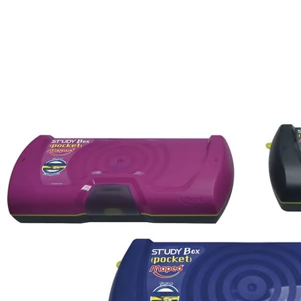 CAJA LAPICERA PLAST. STUDY BOX POCKET MAPED V.COL. C.12